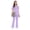 Light Purple, variant on Women's Medical Scrub Set - V-Neck Top with Pocket & Elastic Waist Flared Split Pants, Nursing Uniforms for Women