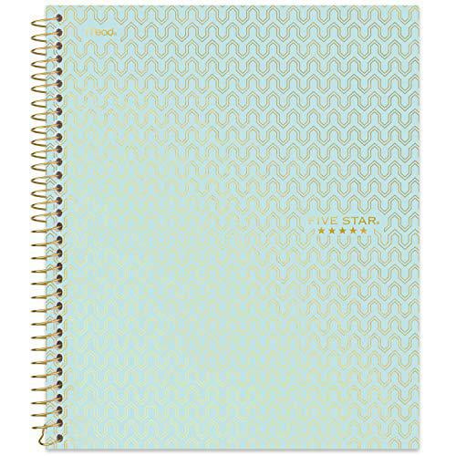 Design May Vary College Ruled 3 Pack 1 Subject Five Star Spiral Notebooks Cute Designs Colors 11 x 8-1/2 
