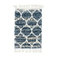 thumbnail image 3 of Unique Loom Hygge Shag Collection Area Rug - Trellis (2' 2" x 3' 1" Rectangle Blue/Beige), 3 of 7
