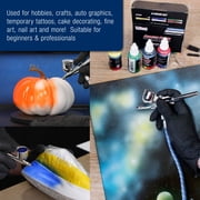 Master Airbrush Cool Runner II Dual Fan Air Compressor Professional Airbrushing System Kit with 3 Airbrush Sets, 0.3mm Gravity & 0.35, 0.8mm Siphon Feed - Hose Holder, How To Airbrush Learning Guide