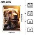 thumbnail image 3 of Dog Cat Ring Binder Notebook Journey Note Diary College Ruled Spiral Notebook Study Loose Leaf Paper A5 60 Pages, 3 of 8