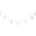thumbnail image 4 of Northlight 10 B/O White Snowflake Led White Christmas Lights 4.5 Ft Clear Wire, 4 of 6
