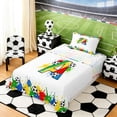 thumbnail image 3 of Erosebridal Splash Soccer Letter A Twin Sheet Sets, Sport Bedding for Boys and Girls, 3 Pieces, 1 Flat Sheet, 1 Fitted Sheet and 1 Pillowcase, 3 of 6