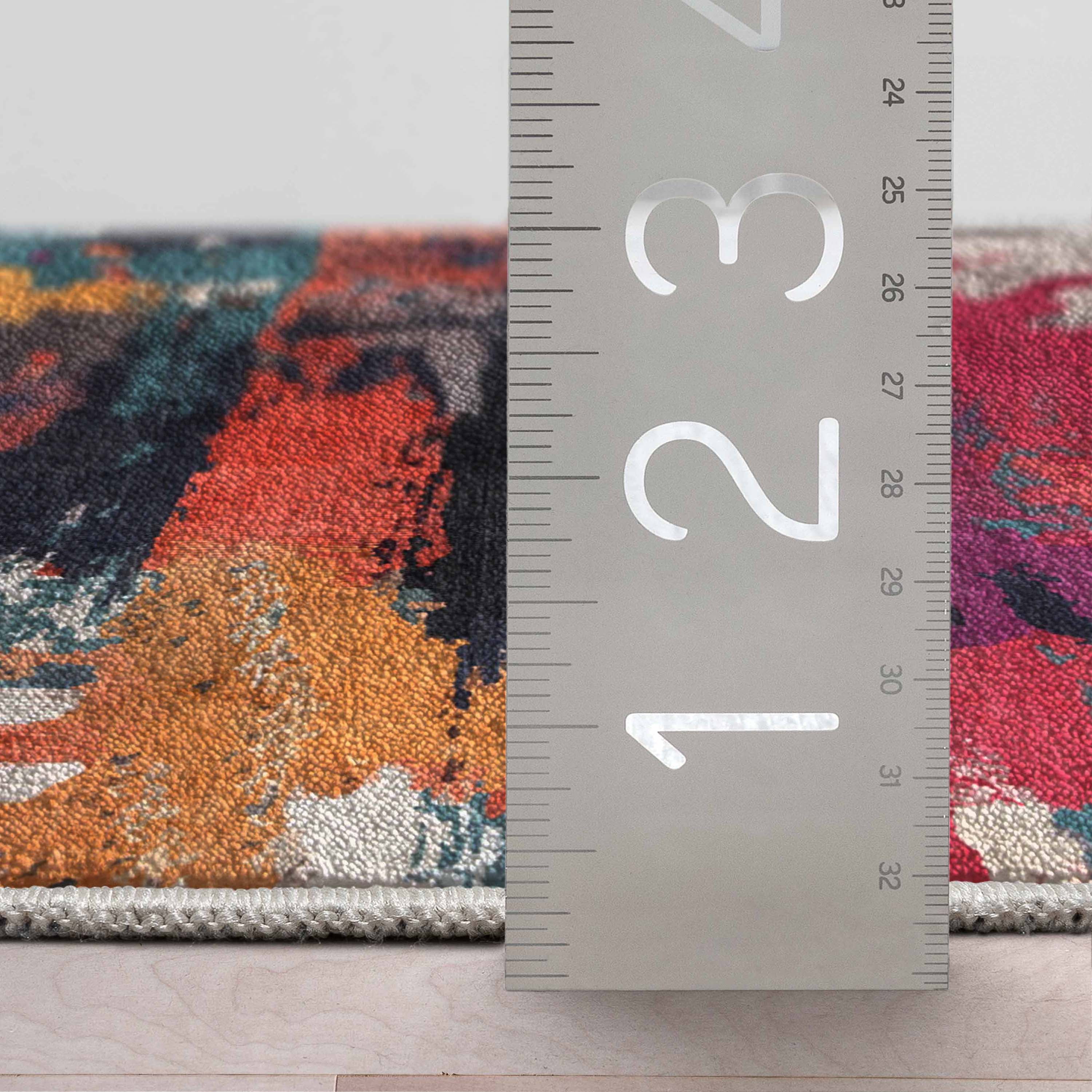 Well Woven Chromatic Splash 7'7" x 9'10" Rug – Vibrant Multicolor, Stain-Resistant & Easy to Clean