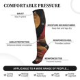 thumbnail image 3 of Bixox Lunar Mountains Golden Rivers Print Compression Socks,Compression Socks Women & Men Circulation for Medical,Running,Athletic, 3 of 7