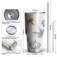 thumbnail image 6 of 30oz Fall Pumpkins Leaves Pattern Tumblers Stainless Steel Tumbler with Lid and Straw,Vacuum Insulated Double Wall Travel Tumbler Cups Mug with Cleaning Brush for Coffee,Tea, 6 of 7