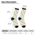 thumbnail image 3 of Women Colorful Crew Socks Pastel Rainbow Striped Novelty Fun Socks For Mens, 3 of 7