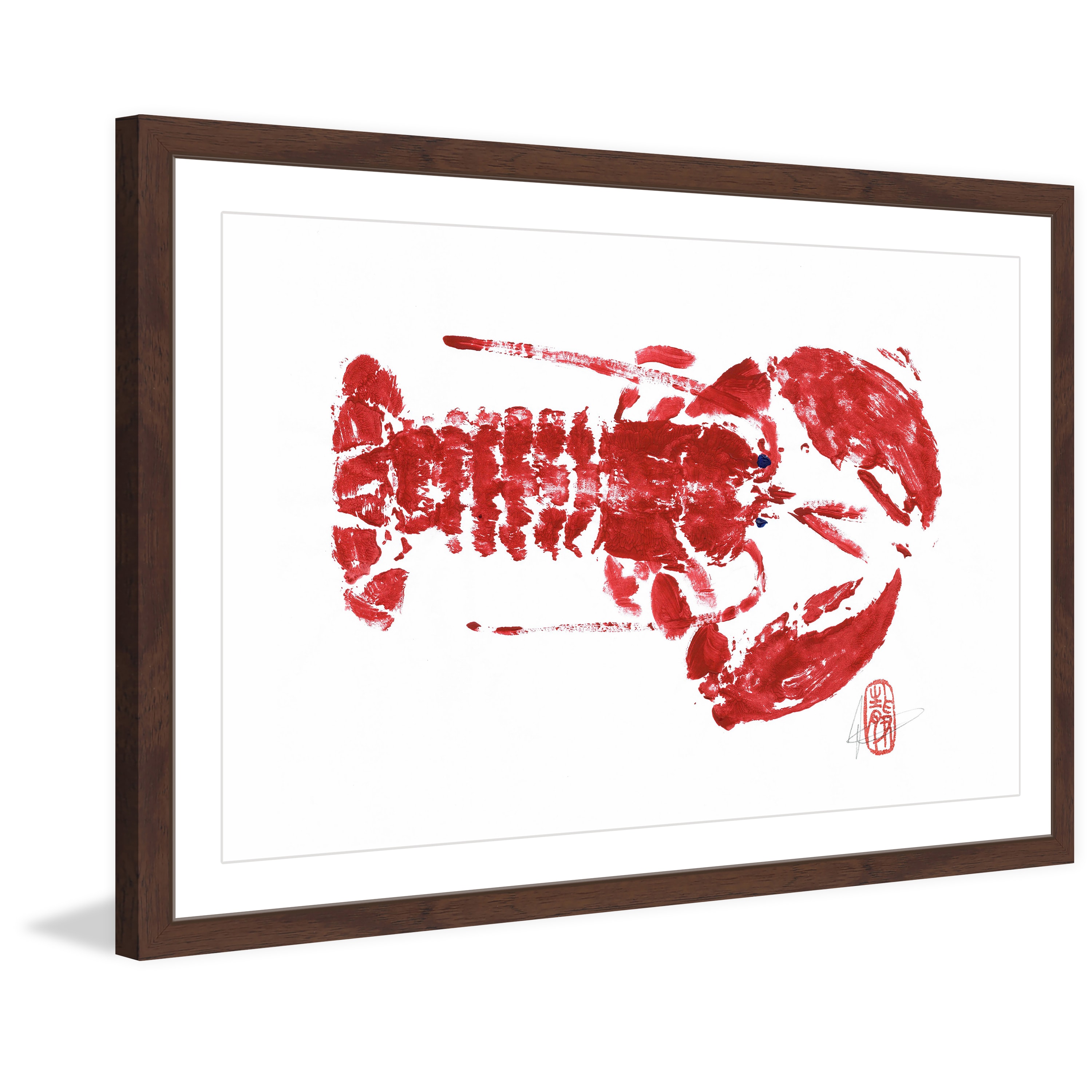 "Red Lobster from PEI" Framed Painting Print