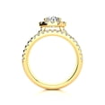 thumbnail image 6 of SuperJeweler 2 Carat Lab Grown Halo Diamond Engagement Ring In 14K Yellow Gold For Women, 6 of 6