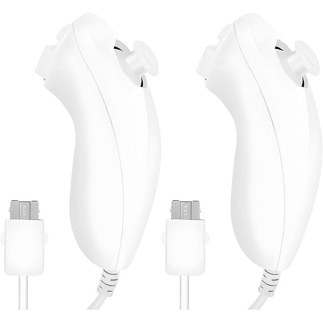 Nunchuk Controllers, 2-Pack Nunchuk Controllers for Wii Remote Gam