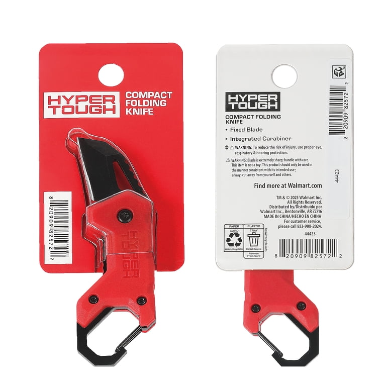 Hyper Tough Keychain Box Cutter Utility Knife with Carabiner