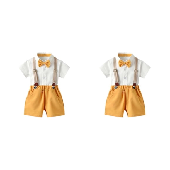 Minnieouse Camisa de manga corta de verano para niños, conjunto de pantalones, fiesta, banquete, boda, pajarita para niños, ropa, pantalones Type6 NO6