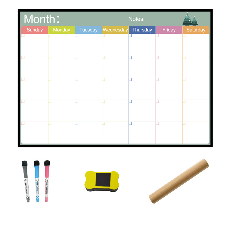 Magnetic Whiteboard Calendar Schedule Weekly Monthly Magnet Calendar 