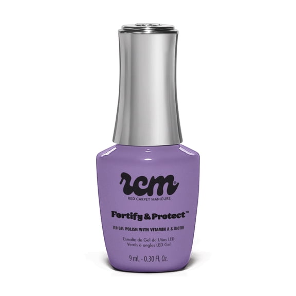 Red Carpet Manicure Fortify & Protect Purple Crème Gel Polish for Strong, Healthy Nails - Infused with Vitamin A & Biotin - (Curtain Call) Led Nail Gel Color, 0.3 Fl Oz