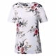 thumbnail image 2 of Camiseta de mujer con estampado floral, manga corta, cuello redondo, blusa informal, blanco, XXL Methold AP001919-29, 2 of 6