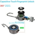 GRNSHTS Fingerprint Electronic Programmable Padlock, Waterproof