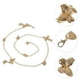 thumbnail image 4 of Unique Bargains 1 Pc Adjustable Waist Belt Delicate Three-Tiered Butterfly Adjustable Waist Cord Women Gold Tone, 4 of 6