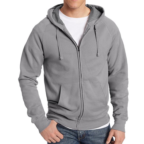 Hanes N280 Adult Nano Full Zip Cotton Polyester Hood
