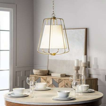 

nuLOOM 19-inch Tapered Brass Pendant 19 H x 14.5 W x 14.5 D Brass