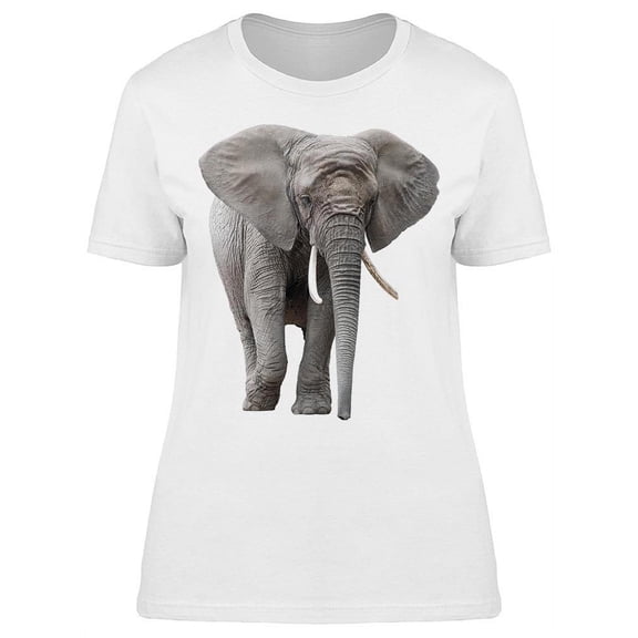 Large Ears,gray African Elephant T-Shirt Women -Image by Shutterstock, Female Large