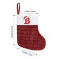 thumbnail image 4 of Nmdmisc 6.3" Red Monogram Christmas Stockings,Personalized Initial Christmas Stocking,Children's Gift Bag,Family Holiday Xmas Party Decor (Letter B), 4 of 4