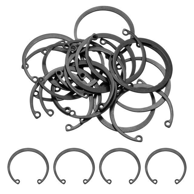 20 Pack 1-27/32"(47mm) Retaining Ring Circlip, Snap Rings C-Clips, Black