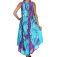 thumbnail image 2 of Sakkas Starlight Caftan Tank Dress / Cover Up - Turquoise / Purple - One Size, 2 of 6