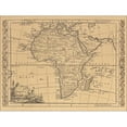 thumbnail image 3 of World Map 14x12 Black Modern Framed Museum Art Print Titled - Africa 1800, 3 of 5