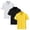 Yellow-1, variant on ZToonmas 3 Pack Kids Unisex Solid Short Sleeve Tennis Shirt for Boys Girls Breathable Lapel Collar Casual Sport Multipack T-Shirts Back to School Uniform Tops