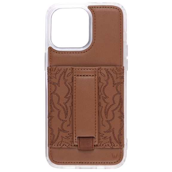 Walli Cases Howdy by Chelsea DeBoer Phone Case for iPhone 16 Pro Max with Wallet, Kickstand & Finger Strap
