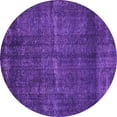 thumbnail image 1 of Ahgly Company Indoor Round Oriental Purple Industrial Area Rugs, 7' Round, 1 of 4