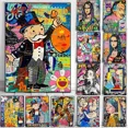thumbnail image 2 of Póster de lienzo con retrato pop de Banksy, arte de pared estético de grafiti moderno, impresiones en HD, decoración para el hogar, dormitorio, sala de estar, regalo, 2 of 5