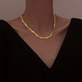 thumbnail image 2 of Abc Style Gargantilla Trenzada de Chapa de Oro 18k Ajustable Elegante Diseño Joyeria Bisutería, 2 of 4