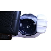 Shiatsulogic Pedicure Chair 18 LX with Discharge Pump, Pipe-Less Magnetic Jet Pedicure Spa, White/Black LotusII Tub, White Coverset