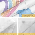 thumbnail image 4 of No Hook Cute Rainbow Sun Shower Curtain with Snap in Liner Set, Rainy Simple Drawing Waterproof Fabric Bathroom Curtains with See Through Top Window, Hotel Style Modern 66 x 72 Inch, 4 of 9