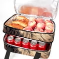 thumbnail image 5 of Yak Double Layered Insulated Lunch Bag with Two Compartments, Large Capacity, Refrigerated, Hand-Carried - 7.1x11.4x16.1 Inches, 5 of 6