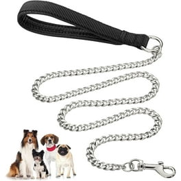 Mi Metty Chew Proof Dog Leash 5FT Cable Lead with Detachable Handle Metal Dog Leashes Heavy Duty Leash Made of Steel Braided Cord for Puppy Leash Small Dogs Medium Dogs and Large Dog