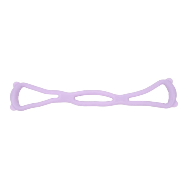 Banda de resistencia para fitness con forma de 8, elástica, agradable para la piel, para brazos y hombros, equipo de ejercicio para moldear el cuerpo, color morado