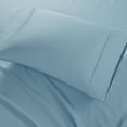 thumbnail image 6 of Madison Park 6-piece 800 Thread Count Cotton Blend Sateen Sheet Set, Queen - Aqua, Resistant to fading, shrinking and wrinkles, 6 of 7