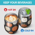 thumbnail image 4 of 12oz Stainless Steel Insulated Wine Tumbler with Lid and Straw – Double Wall Vacuum Mug for Hot & Cold Drinks, 304 Steel Interior, Sweat-Free Design, 4 of 5