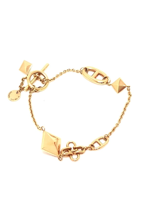 Pre-Owned HERMES 750PG Chaine d'Ancre Medor Ronde Multi K18PG Bracelet Women's Rose... (Good)