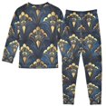 thumbnail image 2 of FORMRS Kids Pajama Set Cotton Long Sleeve Top and Pants 2-Piece Lounge Sleepwear, Sizes 18M-8Y, Blue Art Pattern, 2 of 6