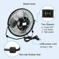 thumbnail image 4 of 6-Inch Desk Fan Small Table Fan Metal USB Fan Mini High Velocity Personal Fan for Desk Office Desktop Bedroom Sleeping Home, 360° Tilt Angel,Quiet Operation, 4 of 6