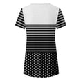 thumbnail image 4 of Liquidation d'Économies! BEFOKA T-Shirt Grande Taille pour Femmes, Blouse Décontractée d'Été pour Femmes, Blouse Décontractée à Boutons Imprimés Manches Courtes Col Rond, 4 of 5