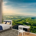 thumbnail image 2 of Peel and Stick Wallpaper Waterproof Green forest aerial view Drone photography Summer sky Sustainability Wall Mural Decor Self Adhesive and Removable 100in x 144in, 2 of 8