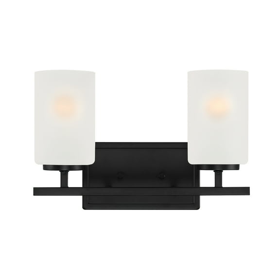Designers Fountain Carmine 2 Light Matte Black Bathroom Vanity Light Fixture, D239M-2B-MB