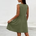 thumbnail image 5 of SOOMLON Short Dresses for Women Plus Size Sleeveless V Neck Sundress A Line Tank Dresses with Pockets Summer Outdoor Dress, 5 of 7