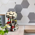 thumbnail image 5 of Rotating Kitchen Storage Shelf Rack, 360° Rotating Fruit and Vegetable Storage Baskets,Multi-Layer Storage Shelf for Kitchen,Living,Room and Bathroom (Black,1-Tier), 5 of 7