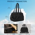 thumbnail image 2 of QYMHOODS Waterproof Travel Duffel Bag with Multi-Pockets and Luggage Strap,Black, 2 of 6