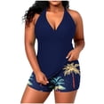 thumbnail image 6 of Oksale Halter Swimsuit for Women Plus Size Tankini Swimwear with Shorts Tie Back Deep V Neck Modest Tummy Control Bathing Suit 2026 Sky Blue 4XL, 6 of 7